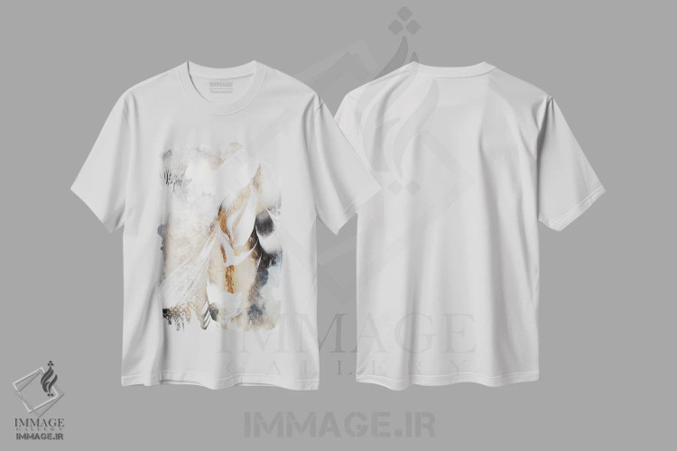 تیشرت سفید طرح دار روح خود را آرام کن اثر الیزابت فردریکسون | فروشگاه ایماژ