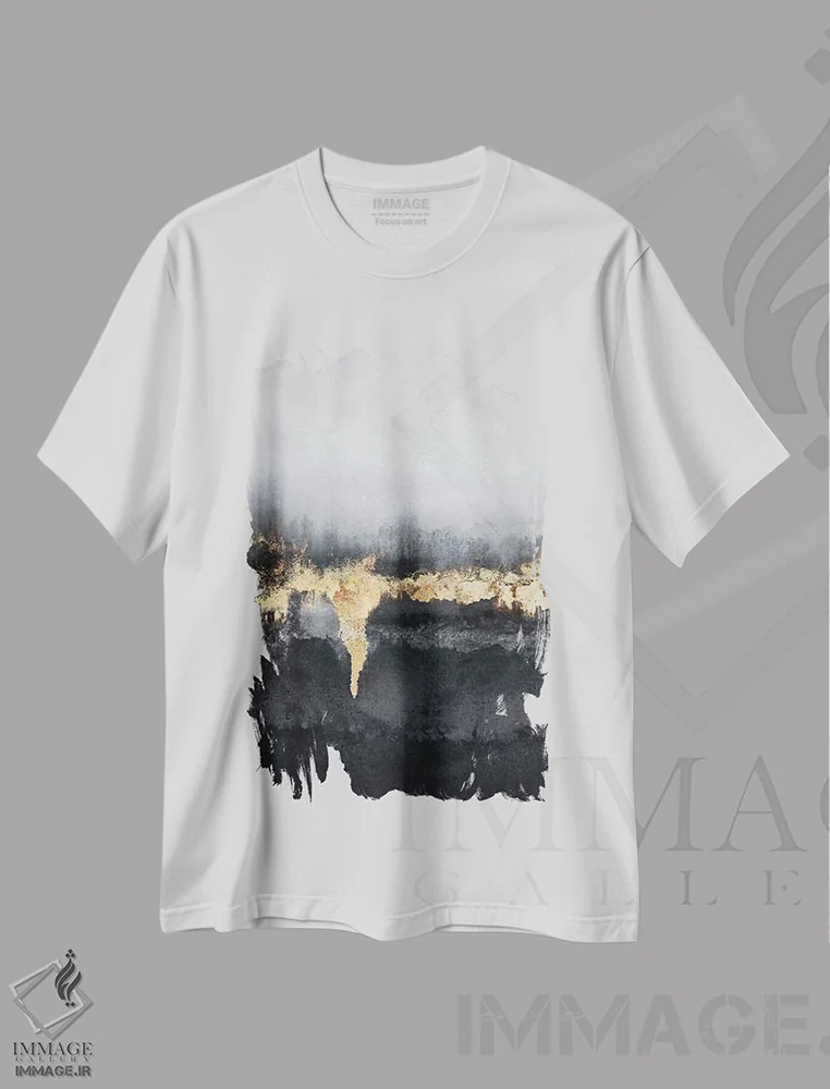 تیشرت سفید طرح دار نا آرام اثر الیزابت فردریکسون | فروشگاه ایماژ