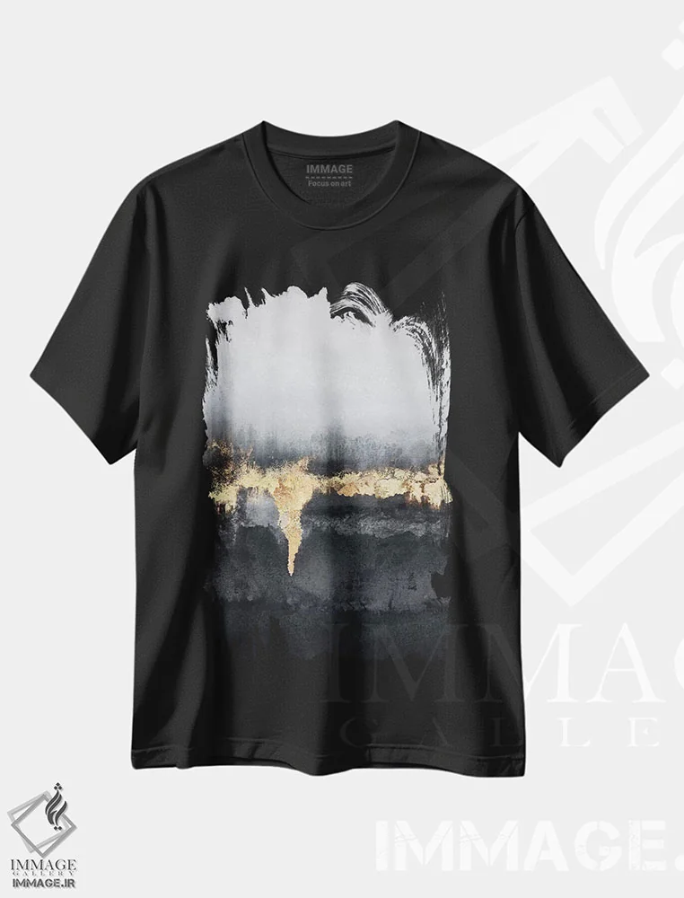 تیشرت مشکی طرح دار نا آرام اثر الیزابت فردریکسون | immage.ir