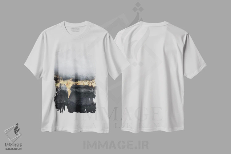 تیشرت سفید طرح دار نا آرام اثر الیزابت فردریکسون | فروشگاه ایماژ