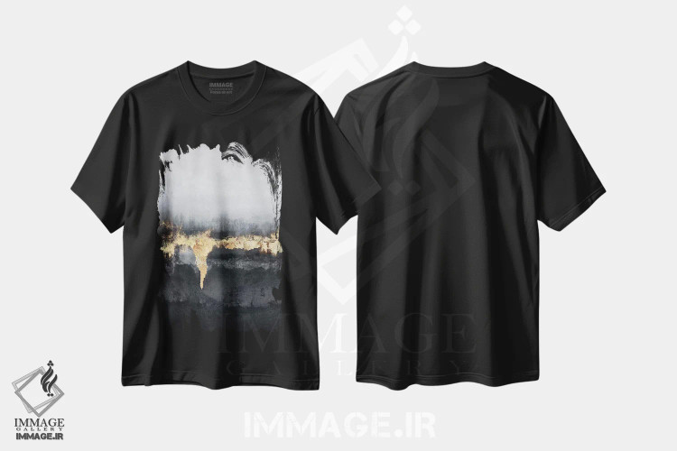 تیشرت مشکی طرح دار نا آرام اثر الیزابت فردریکسون | immage.ir