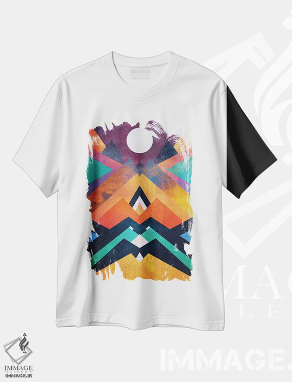تیشرت مشکی طرح دار ماه کامل، آبستره اثر الیزابت فردریکسون | immage.ir