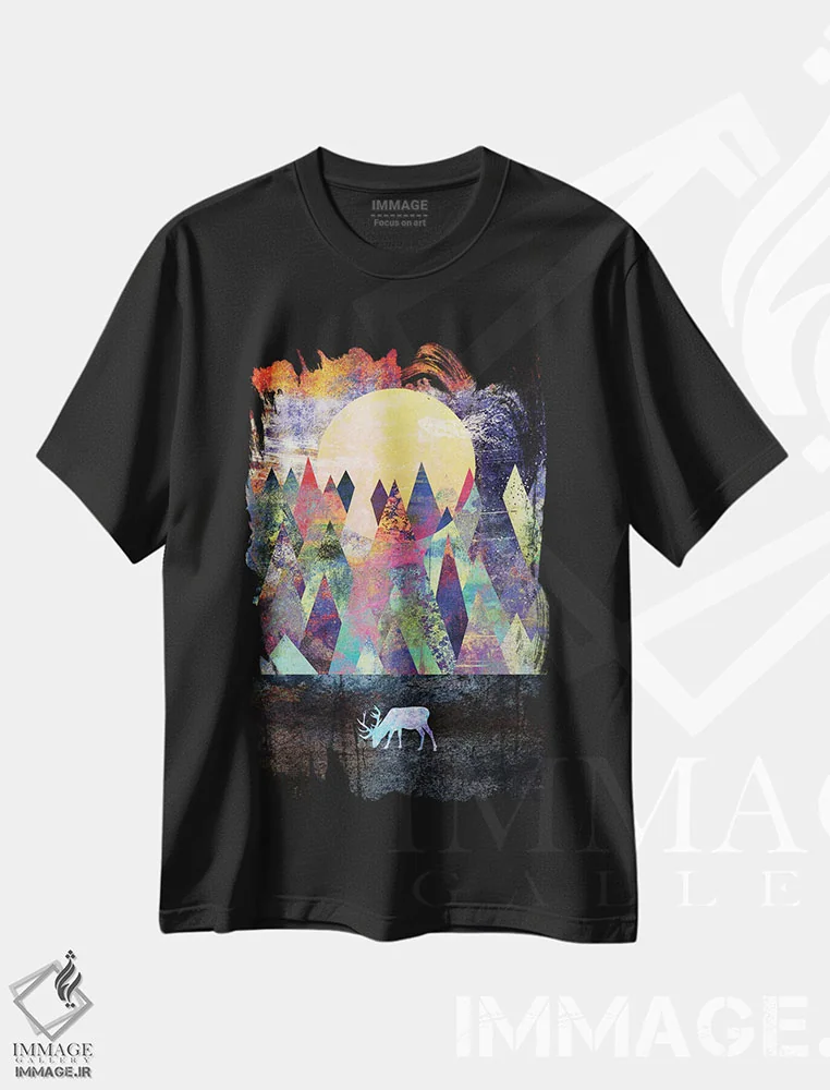 تیشرت مشکی طرح دار لاپلند، تزئینی اثر الیزابت فردریکسون | immage.ir