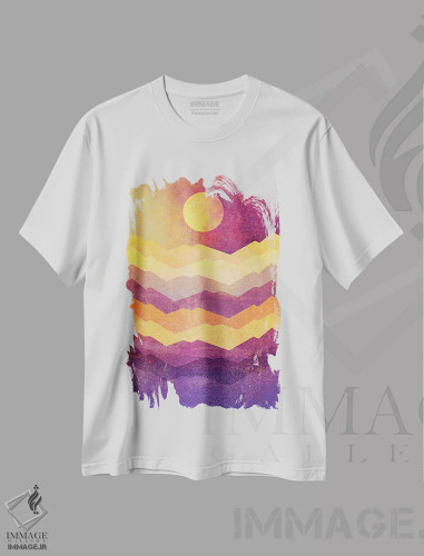 تیشرت سفید طرح دار ساعت جادو، آبستره اثر الیزابت فردریکسون | فروشگاه ایماژ