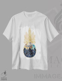 تیشرت سفید طرح دار آناناس ارزشمند I، دکور ساحلی اثر الیزابت فردریکسون | immage.ir