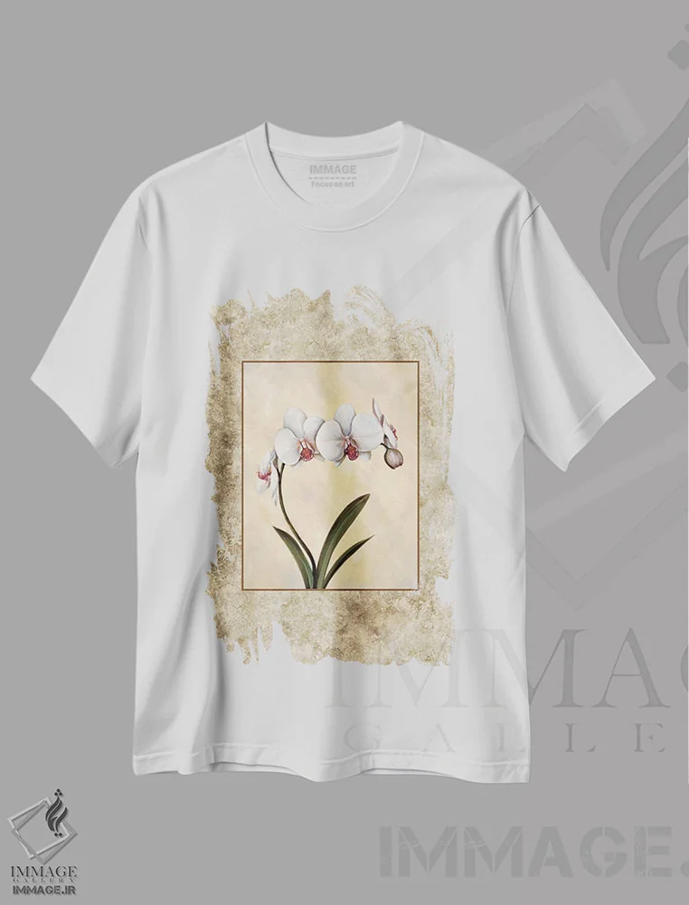تیشرت سفید طرح دار کمال ۱، دکور معاصر اثر ای. لوپز | فروشگاه ایماژ