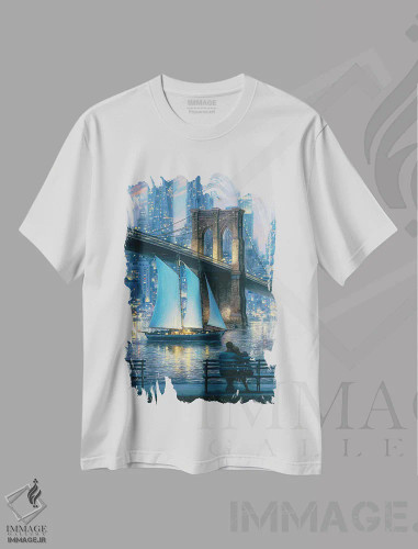تیشرت سفید طرح دار رویای دونفره، هنر فاخر معاصر اثر اوگنی لوشپین | فروشگاه ایماژ