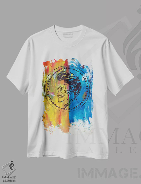 تیشرت سفید طرح دار مرگ بر ستمگران، دکوراسیون جایگزین اثر اددی لاو | فروشگاه ایماژ
