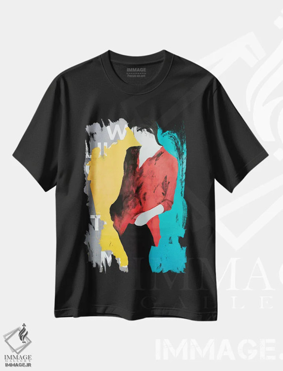 تیشرت مشکی طرح دار لطفاً لباس هایمان را پس بدهید، سپاسگزاریم، دکور معاصر اثر اددی لاو | immage.ir