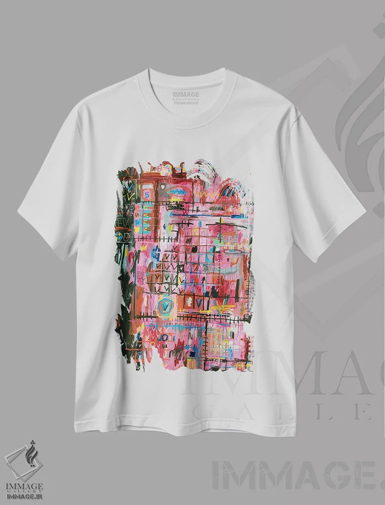 تیشرت سفید طرح دار تراژدی پادشاهی تلویزیون اثر اددی لاو | immage.ir