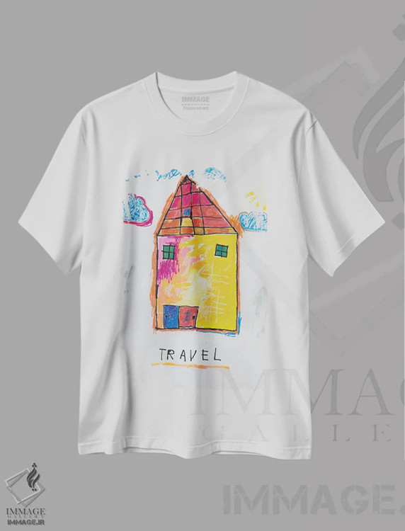 تیشرت سفید طرح دار مطالعه ای در هنر کودکان، دکور معاصر اثر اددی لاو | فروشگاه ایماژ