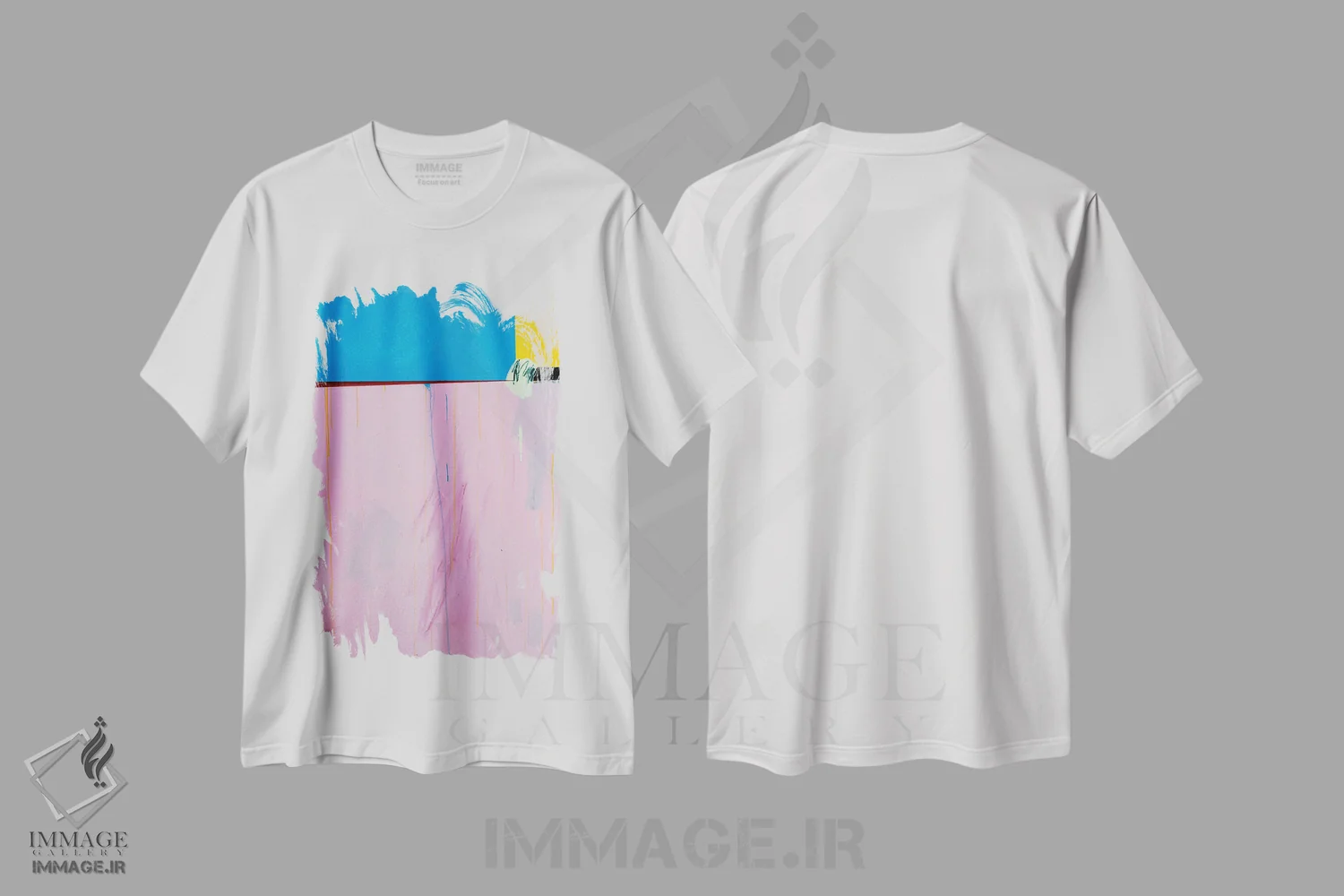 تیشرت سفید طرح دار آثار اددی لاو - immage.ir