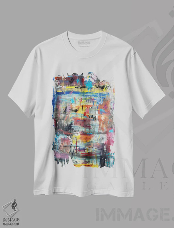 تیشرت سفید طرح دار گوی برفی؟ او با باطری کار می کند! اثر اددی لاو | فروشگاه ایماژ