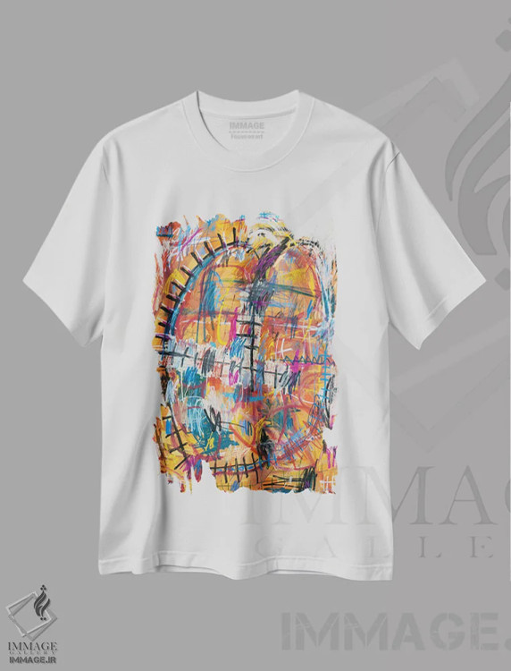 تیشرت سفید طرح دار مغز اثر اددی لاو | فروشگاه ایماژ