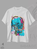 تیشرت سفید طرح دار جمجمهٔ ۱۹، دکوراسیون جایگزین اثر اددی لاو | immage.ir