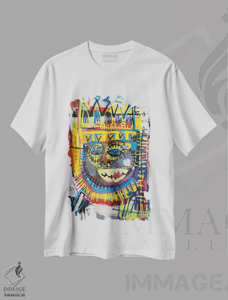 تیشرت سفید طرح دار روزی دیگر، پادشاهی دیگر، دکوراسیون جایگزین اثر اددی لاو | immage.ir