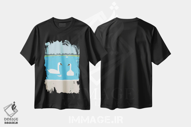 تیشرت مشکی طرح دار آثار لایمن کریتیو کو. - immage.ir