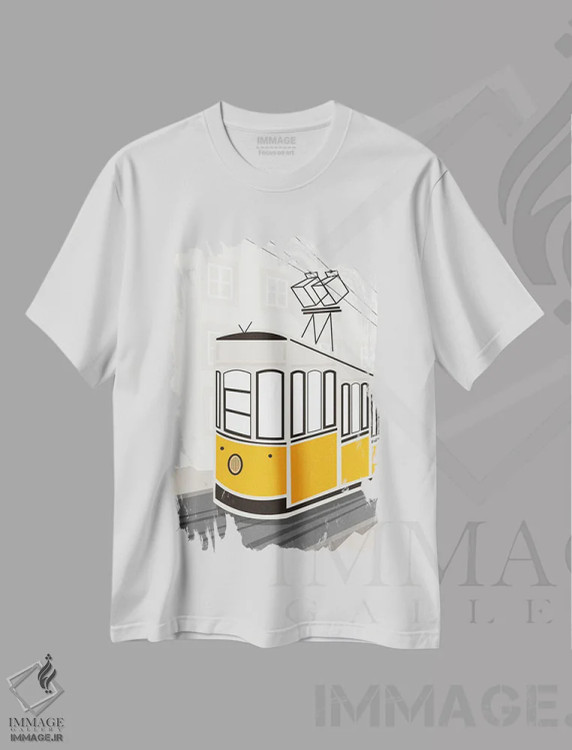 تیشرت سفید طرح دار آثار لایمن کریتیو کو. - immage.ir
