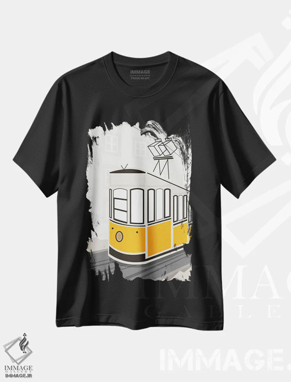 تیشرت مشکی طرح دار آثار لایمن کریتیو کو. - فروشگاه ایماژ