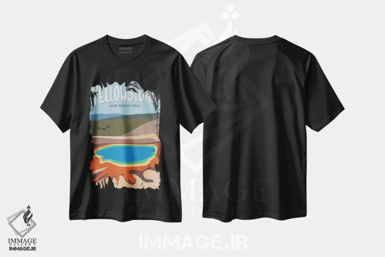 تیشرت مشکی طرح دار آثار لایمن کریتیو کو. - فروشگاه ایماژ