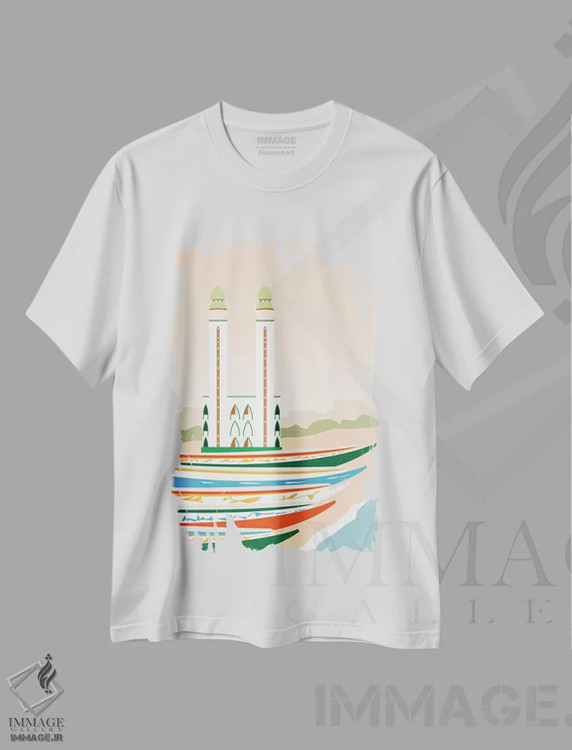 تیشرت سفید طرح دار "داکار، سنگال"، تزئینی اثر لایمن کریتیو کو. | immage.ir