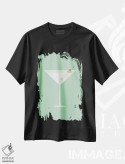تیشرت مشکی طرح دار "مارتینی سبز نعنایی"، هنر دیجیتال اثر لایمن کریتیو کو. | immage.ir