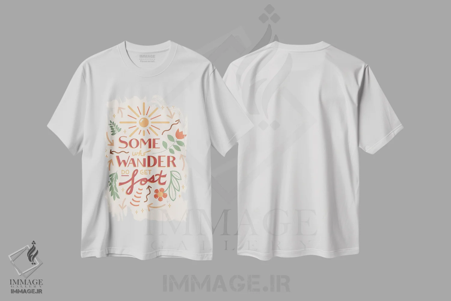 تیشرت سفید طرح دار آثار لایمن کریتیو کو. - immage.ir