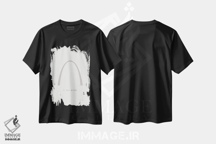 تیشرت مشکی طرح دار "سنت لوئیس، میزوری"، تزئینی اثر لایمن کریتیو کو. | immage.ir