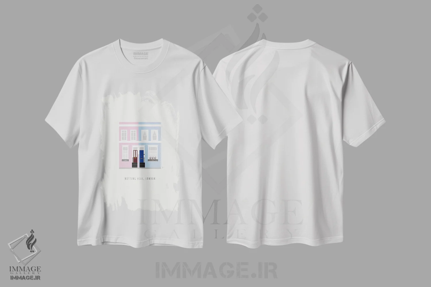 تیشرت سفید طرح دار "ناتینگ هیل، لندن"، تزئینی اثر لایمن کریتیو کو. | immage.ir