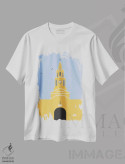 تیشرت سفید طرح دار "برج ساعت، کارتاهِنا، کلمبیا"، تزئینی اثر لایمن کریتیو کو. | immage.ir