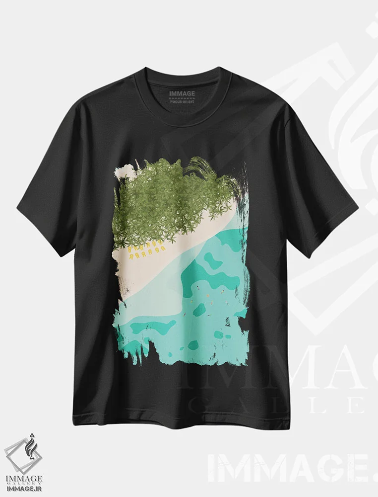 تیشرت مشکی طرح دار آثار لایمن کریتیو کو. - immage.ir