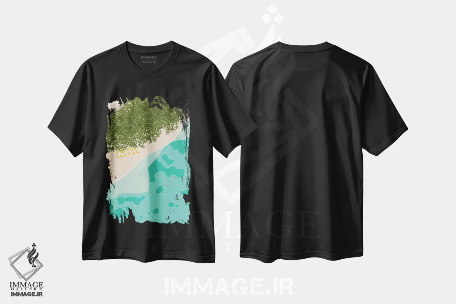 تیشرت مشکی طرح دار آثار لایمن کریتیو کو. - immage.ir