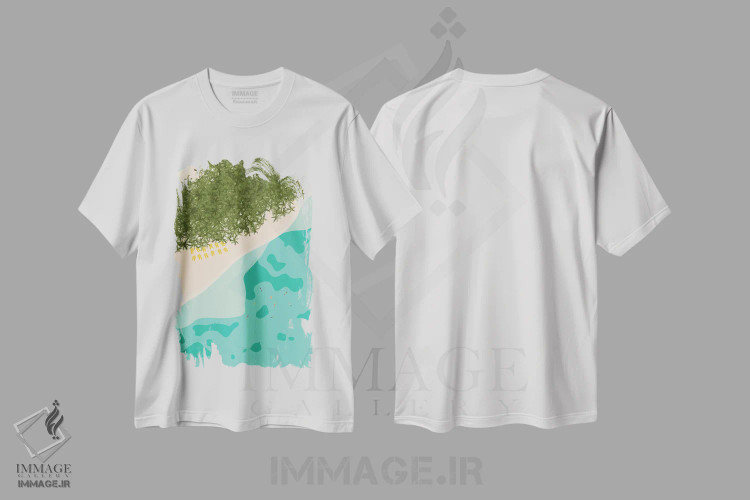 تیشرت سفید طرح دار آثار لایمن کریتیو کو. - فروشگاه ایماژ