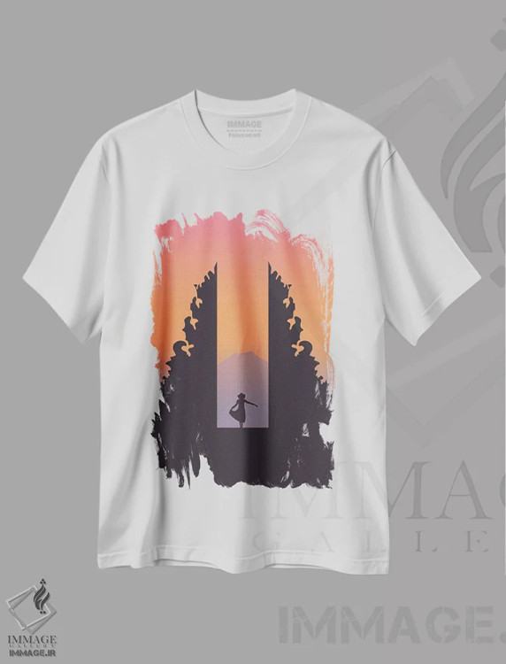 تیشرت سفید طرح دار آثار لایمن کریتیو کو. - immage.ir