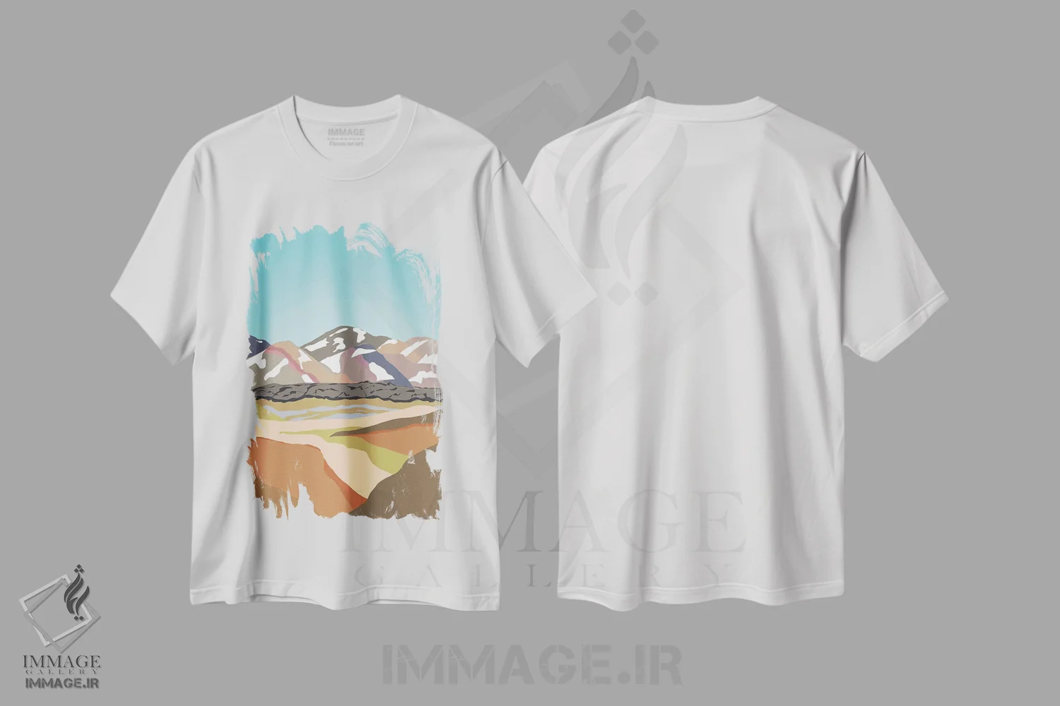تیشرت سفید طرح دار "مسیر لاگاوِگور، ایسلند"، تزئینی اثر لایمن کریتیو کو. | immage.ir