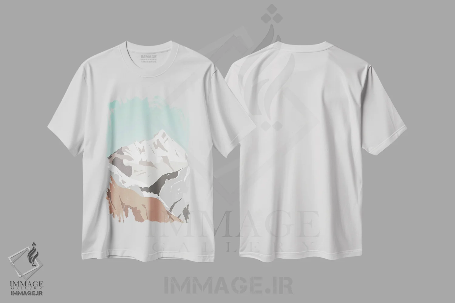 تیشرت سفید طرح دار "کوه ناندا دیوی، هند"، تزئینی اثر لایمن کریتیو کو. | فروشگاه ایماژ