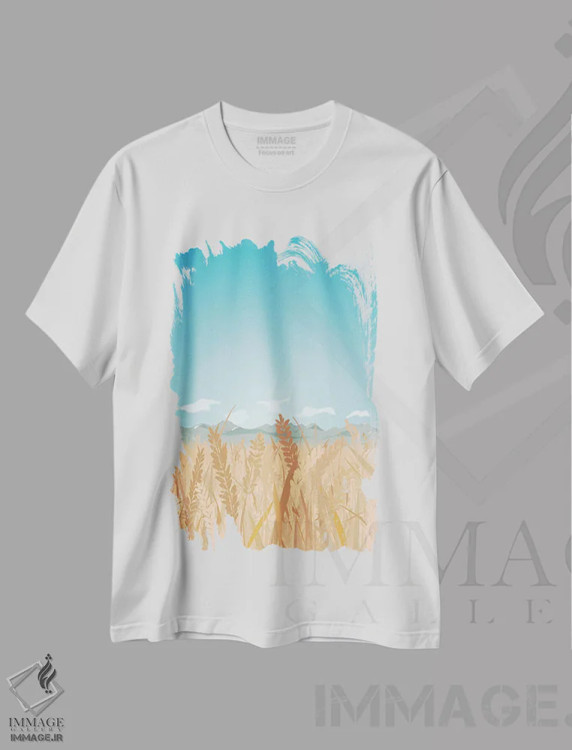 تیشرت سفید طرح دار "مثلث طلایی مونتانا"، تزئینی اثر لایمن کریتیو کو. | immage.ir