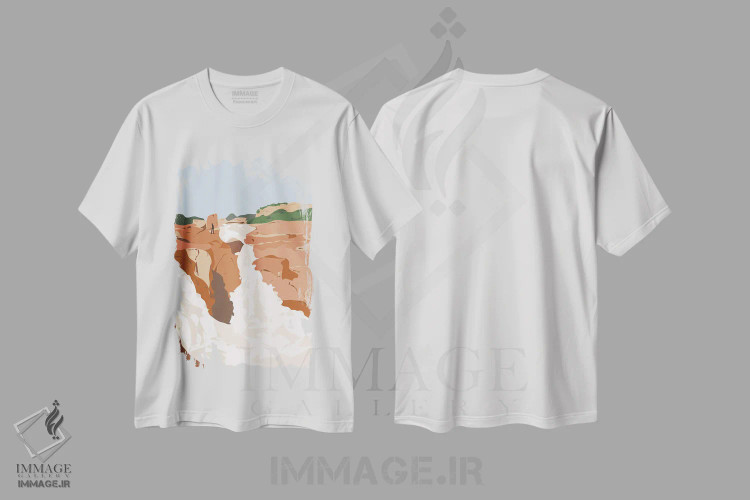 تیشرت سفید طرح دار "کالیا دراو، هند"، تزئینی اثر لایمن کریتیو کو. | immage.ir