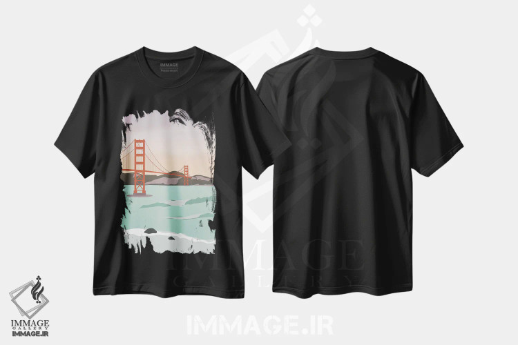 تیشرت مشکی طرح دار آثار لایمن کریتیو کو. - immage.ir