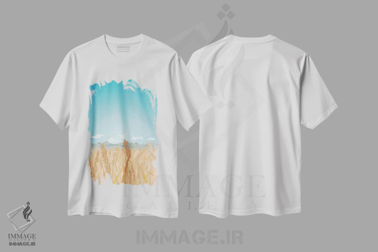 تیشرت سفید طرح دار "مثلث طلایی مونتانا"، تزئینی اثر لایمن کریتیو کو. | immage.ir