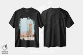 تیشرت مشکی طرح دار "کلیسای سنت جیمز د لس، لندن، انگلستان"، تزئینی اثر لایمن کریتیو کو. | فروشگاه ایماژ