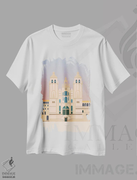 تیشرت سفید طرح دار آثار لایمن کریتیو کو. - immage.ir