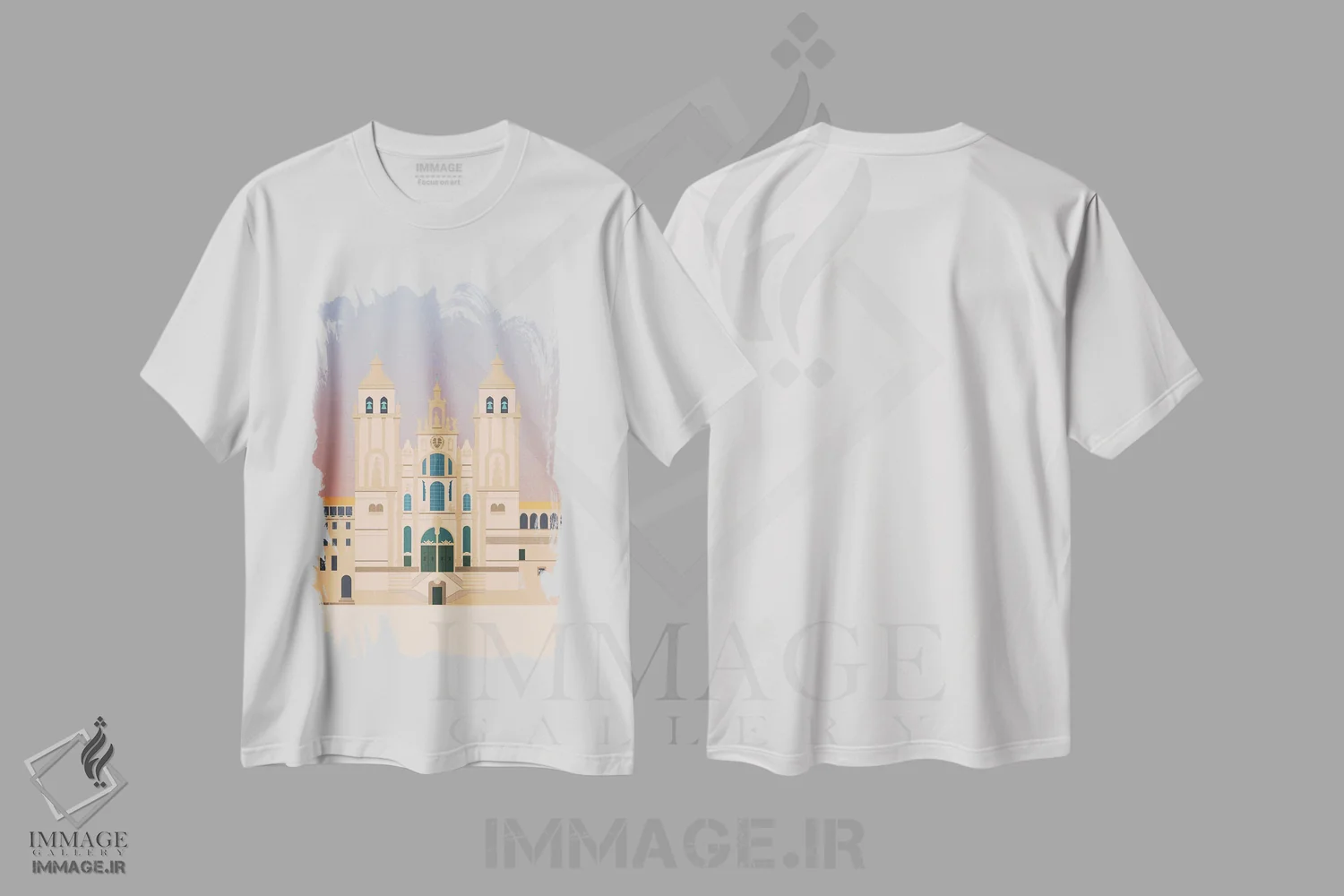 تیشرت سفید طرح دار آثار لایمن کریتیو کو. - immage.ir