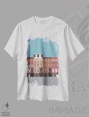 تیشرت سفید طرح دار "نیویورک سیتی، نیویورک، وست ویلیج"، تزئینی اثر لایمن کریتیو کو. | فروشگاه ایماژ
