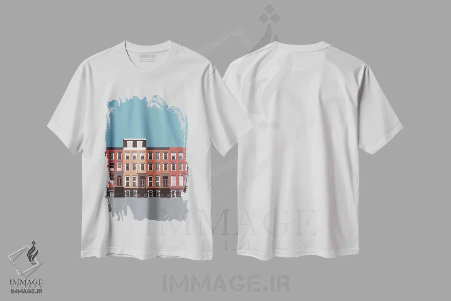 تیشرت سفید طرح دار "نیویورک سیتی، نیویورک، وست ویلیج"، تزئینی اثر لایمن کریتیو کو. | فروشگاه ایماژ