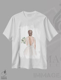 تیشرت سفید طرح دار "عروس"، دست نقاشی و طراحی دستی اثر الزا فوچه | immage.ir