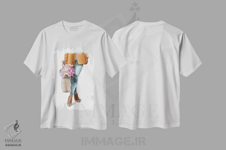 تیشرت سفید طرح دار "اهداف لباس"، دست نقاشی و طراحی دستی اثر الزا فوچه | فروشگاه ایماژ
