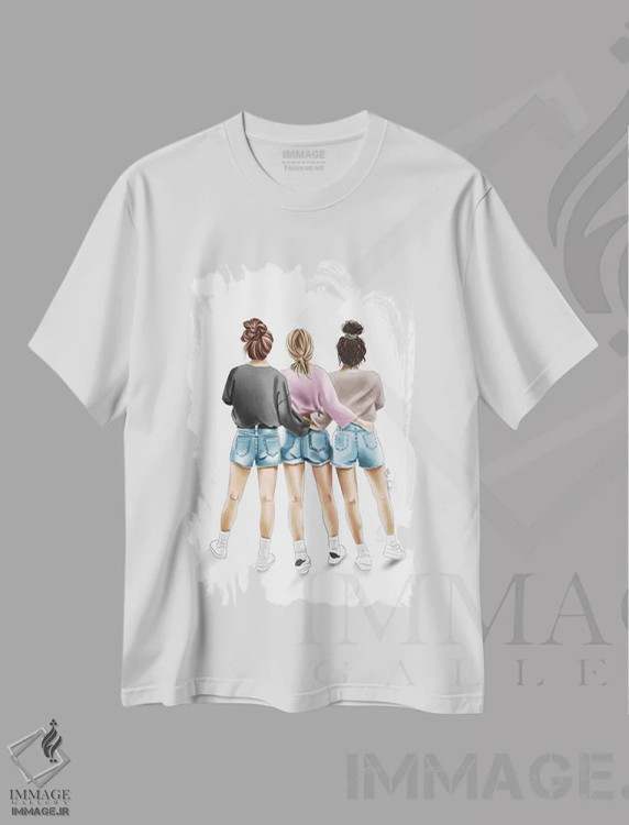 تیشرت سفید طرح دار لباس های غیررسمی، دست نقاشی و طراحی دستی اثر الزا فوچه | immage.ir