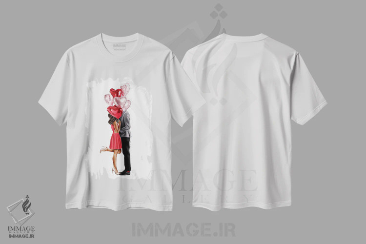 تیشرت سفید طرح دار پشت بادکنک ها III، هنر آمریکایی آفریقایی تبار اثر الزا فوچه | فروشگاه ایماژ