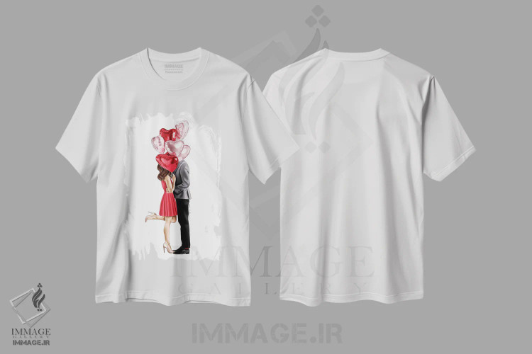 تیشرت سفید طرح دار پشت بادکنک ها II، دکور معاصر اثر الزا فوچه | immage.ir